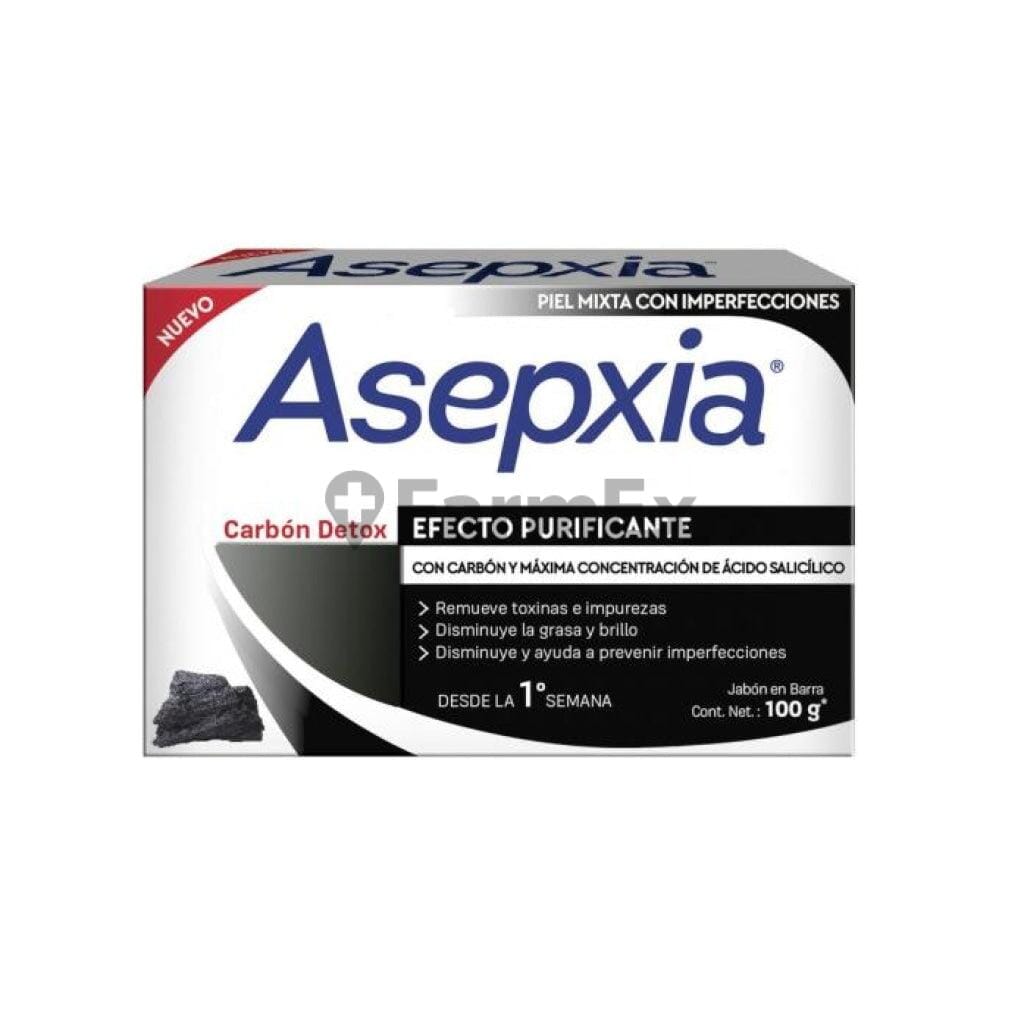 Asepxia Carbon Detox - Piel Mixta con Imperfecciones x 100 g Farmex-BanMedica-Persistente